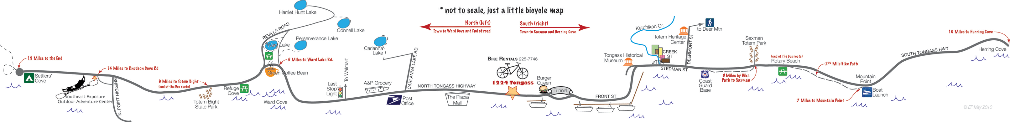 Ketchikan Bike Rental Map