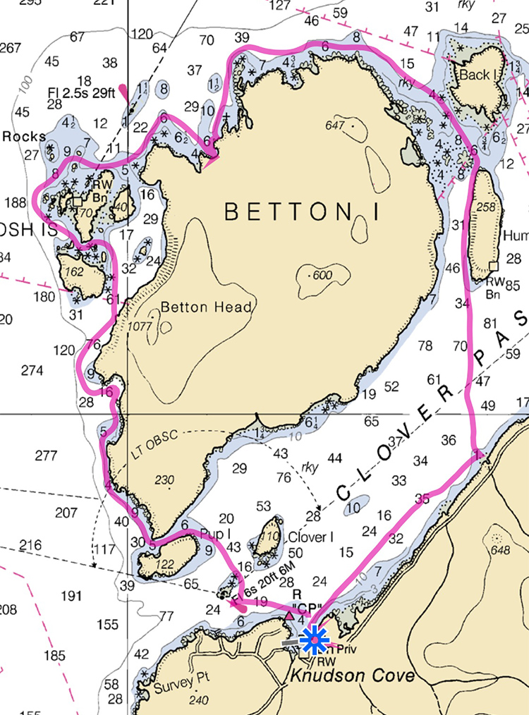 Map of Ketchikan Zodiac Tours