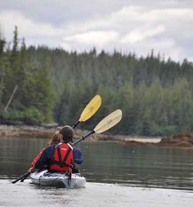 Ketchikan Alaska Kayak Rentals paddling in calm waters