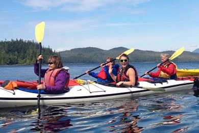 Whales spotted in a Tatoosh Islands Sea Kayaking Trip